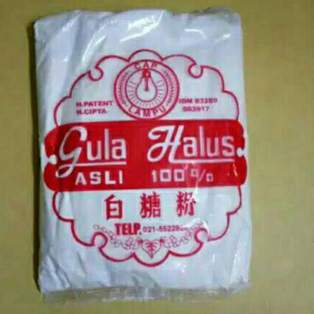 

Gula Halus Asli 100% Cap Lampu 250gr Gula Kue