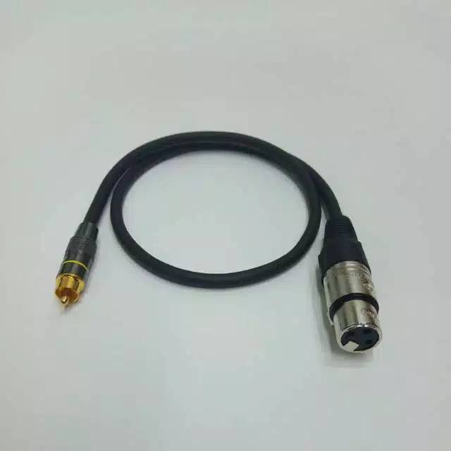 Kabel audio jadi canare RCA to camon XLR  female.1meter