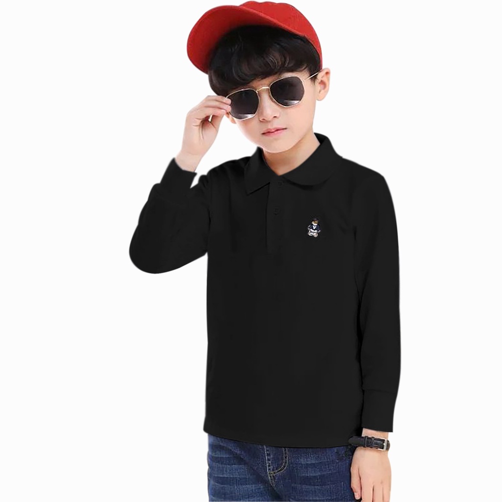 JOSJOLI_STORE/Baju Kids Polo/Atasan Anak Laki-Laki Lengan Panjang/7-14 Tahun