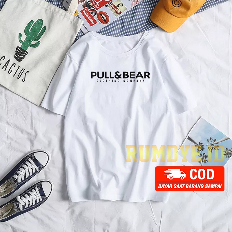 (COD) Kaos Pria kaos Wanita Pull&amp;Bear Company Cotton combed 30s Kaos murah Kaos distro murah baju  distro pria t-shirt murah combed30s