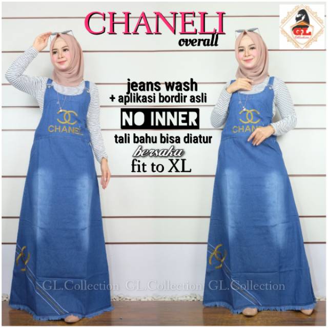 chaneli overall jeans chanel