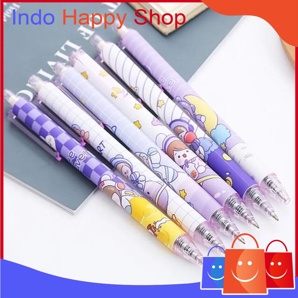 

Pulpen Gel Motif Cartoon Pulpen Pelajar Dan Kantor Pena Lucu Purple Series Kawaii Gel Ink Pen ℍ 606