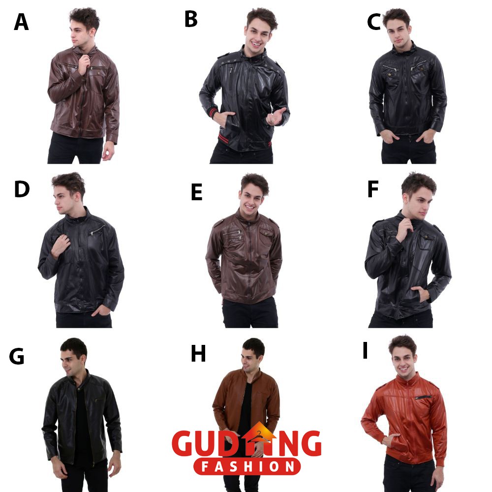 Jaket Casual Kasual Semi Kulit Hitam Coklat - JAK (COMB)