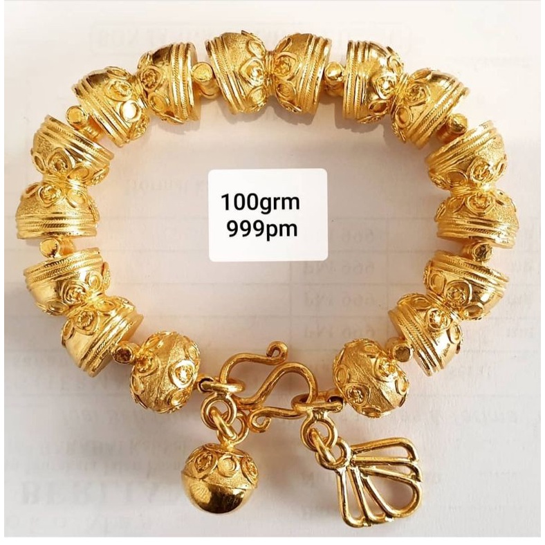 gelang emas kadar 999/24 karat