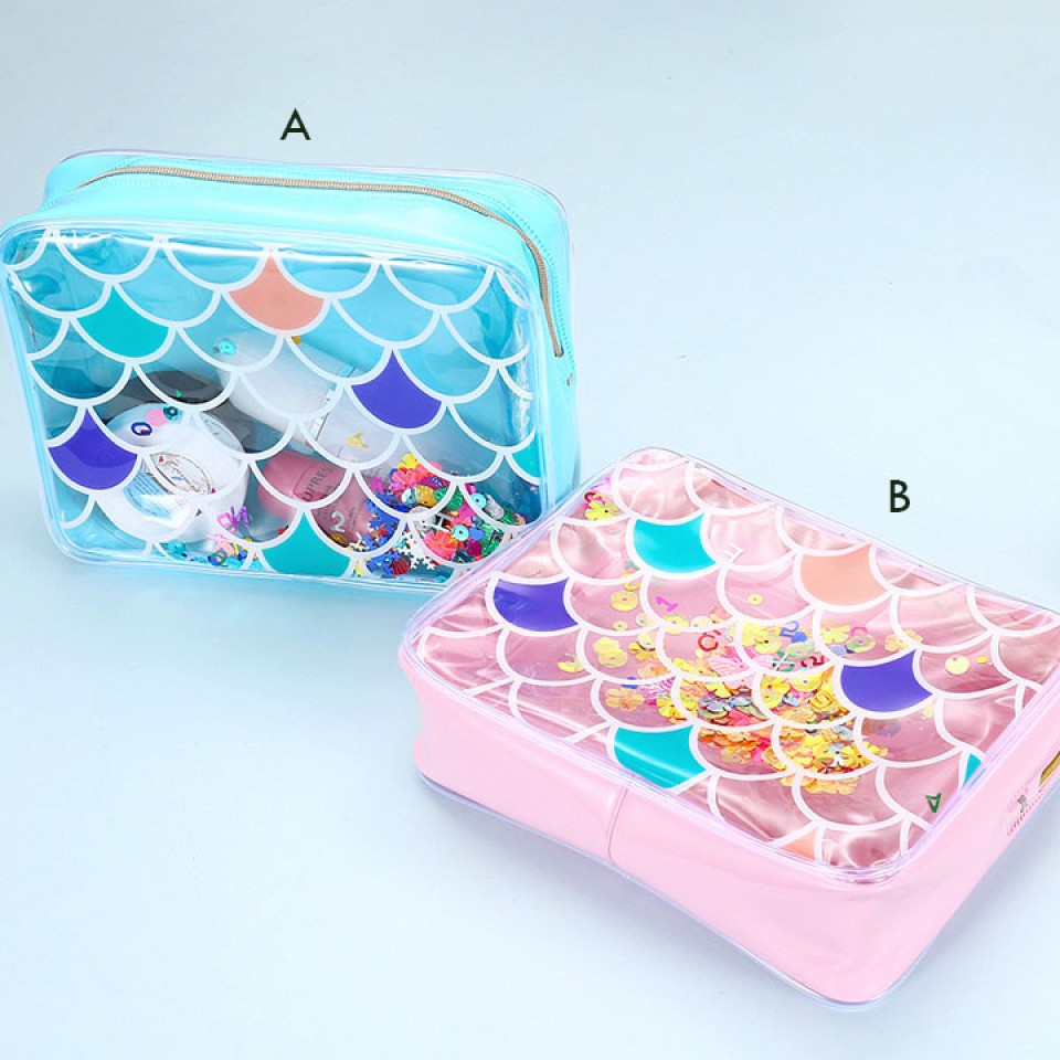 

Tempat Kosmetik / Kotak Pensil Mermaid Sequin Transparent Pouch