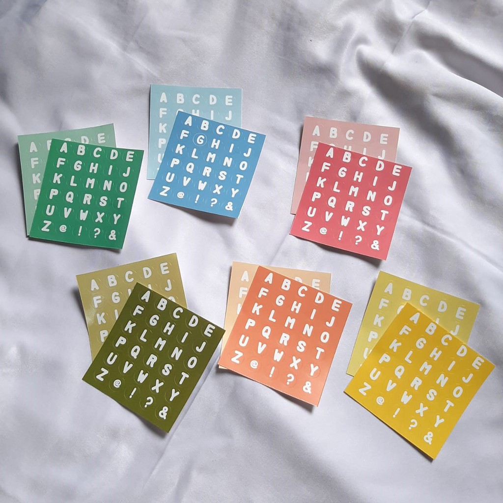 

Mini Alphabet Set | stiker deco alphabet journal scrapbook