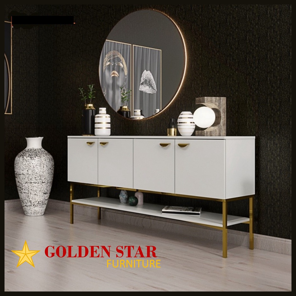Buffet Credenza THALIA SB 150 Bufet / Meja Konsul PUTIH / Sideboard