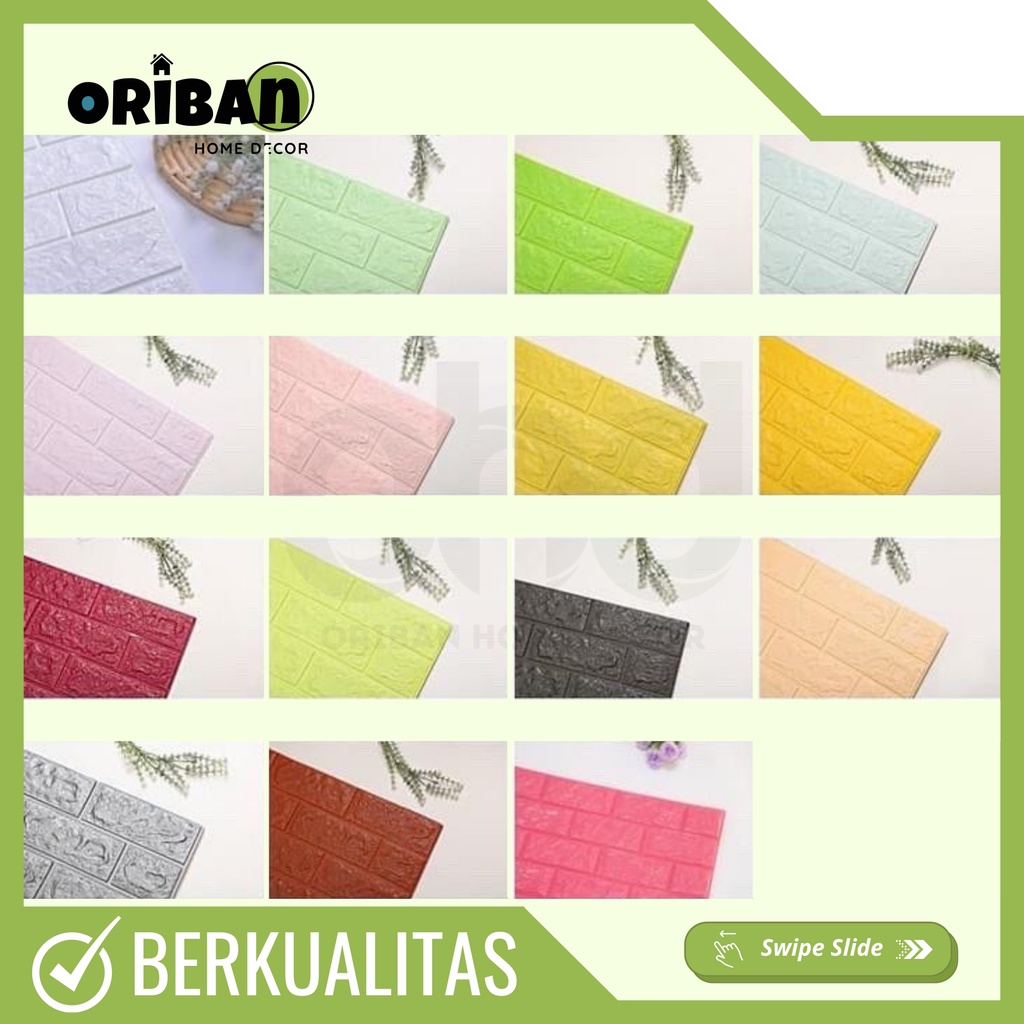 Wallpaper Dinding 3D Foam Motif Bata Peredam Suara Wallfoam 3D Wallpaper Dinding Timbul