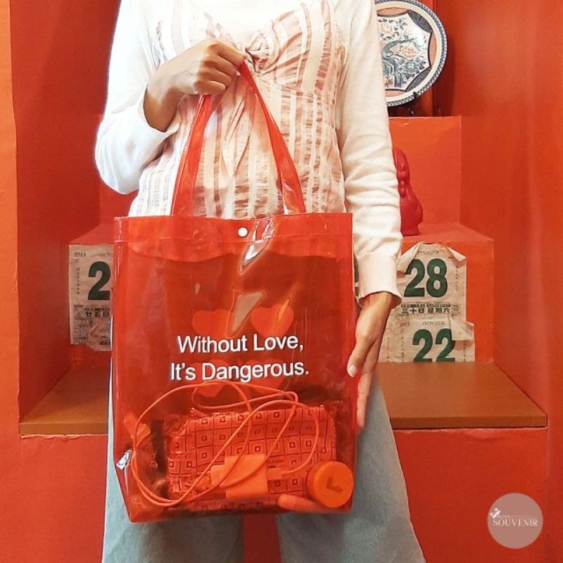 WLD Totebag Transparan ( Mika Bag) | BELI 2 GRATIS SINGLE POUCH