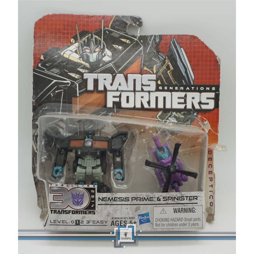 Transformers Generations Legends Nemesis Prime and Spinister 
