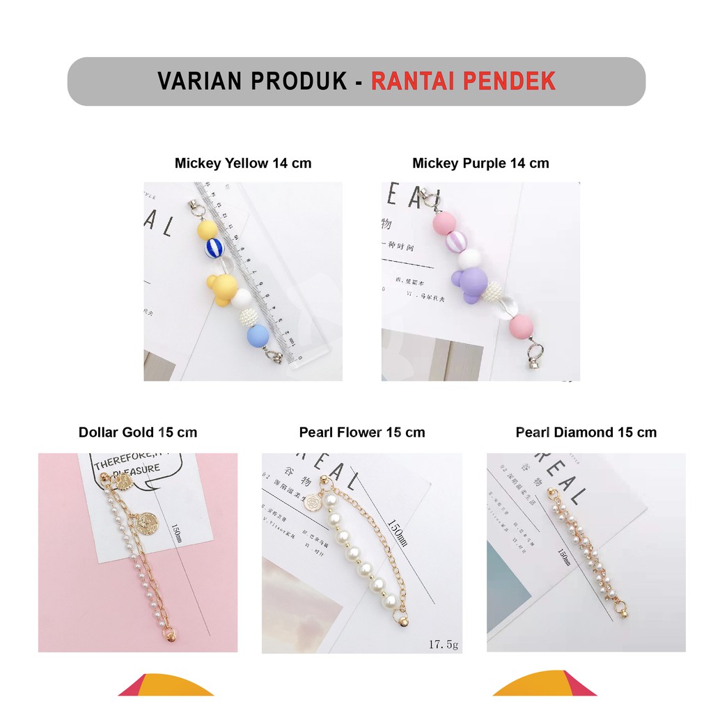 DIY Tali Strap Chain Rantai Lanyard Hp Tas Handbag Pendek Panjang Serbaguna Minimalis Elegan Terjangkau