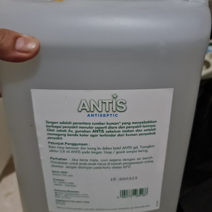 Sanitizer-Hand- Antis Gel 5 Liter -Hand-Sanitizer.
