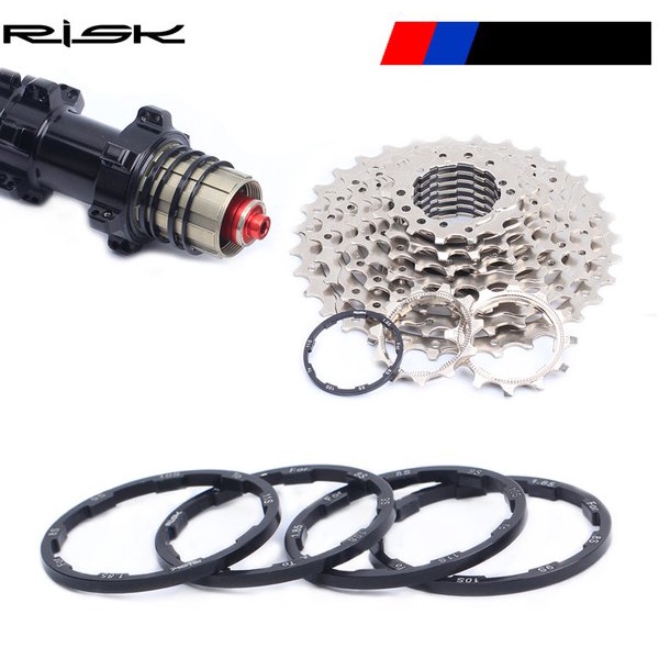 Ring Spacer SPROCKET RISK Freehub cassette merk 1mm 1.5mm 1.85mm 2mm 2.18mm 2.35mm 1 1.5 1.85 2 2.18 2.35 mm HUB FREE HUB Alloy 9 10 11 speed washer