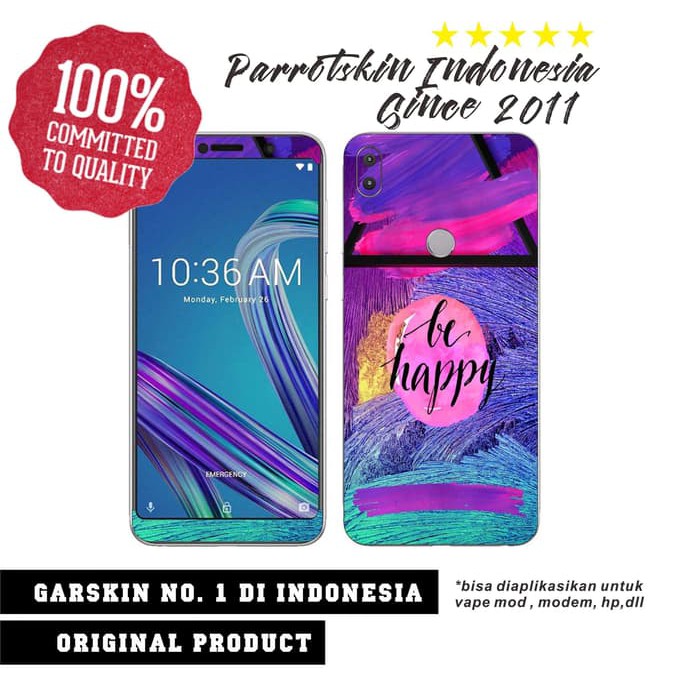 Garskin Skin Asus Zenfone Max Pro M1 Be Happy style 6/64 3/32 4/64