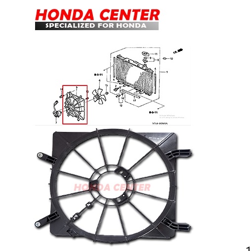 shroud fan rumah kipas sarang kipas radiator stream 2002 2003 2004 2005 2006 2000cc