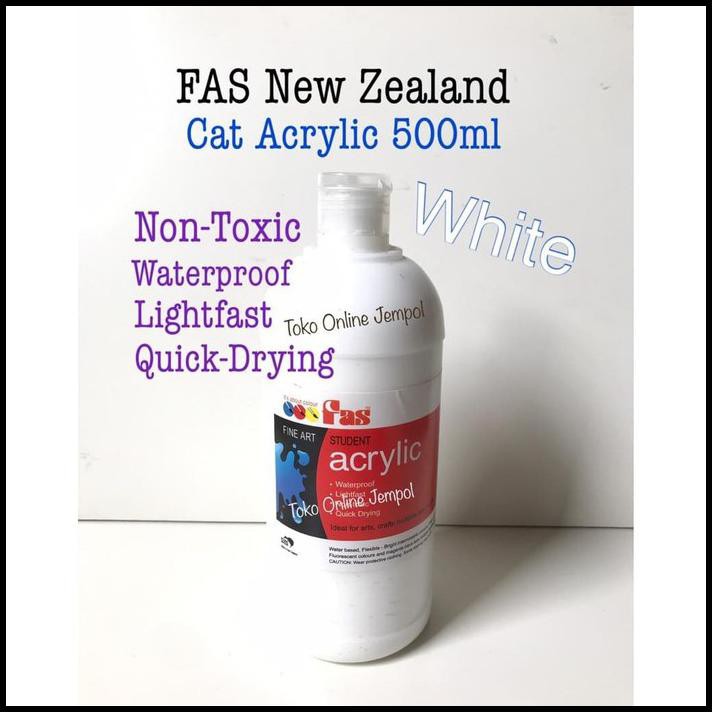 

Promo Cat Acrylic 500Ml Fas New Zealand Paint Akrilik White Atk1096Fs - Putih