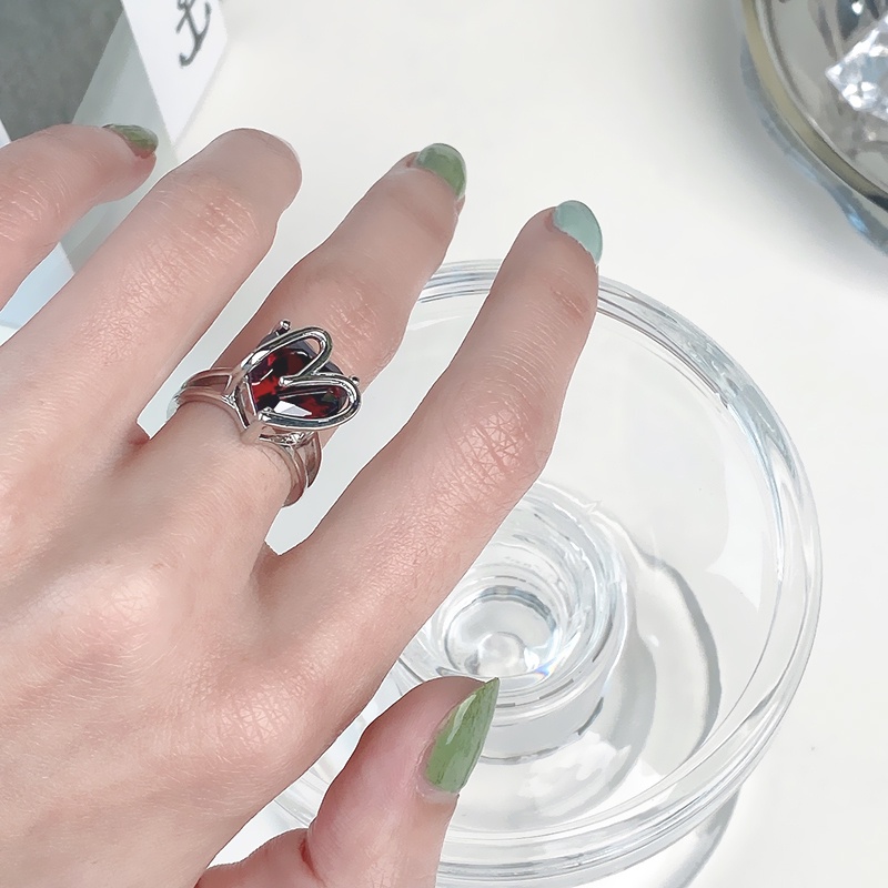 Cincin Ruby Mewah Ringan Untuk Aksesoris