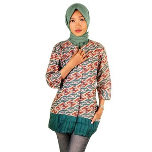 Blus Batik I Blouse Batik I Blus Kerja Wanita Batik Dewina - Warna 1