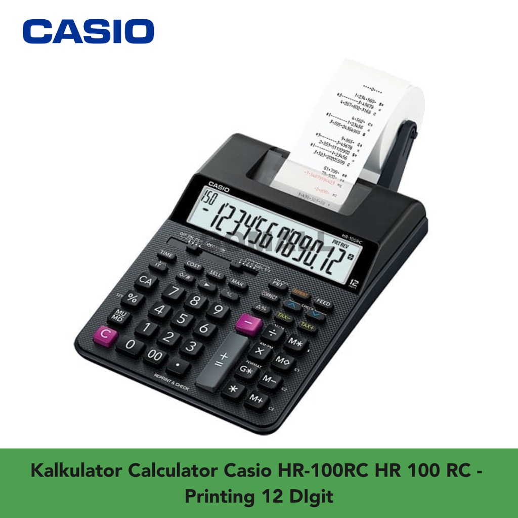 

Kalkulator / Calculator Casio HR-100RC HR 100 RC - Printing 12 Digit