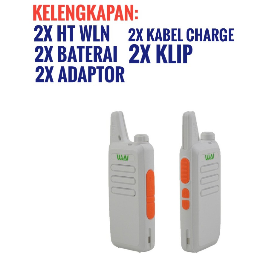 PROMO MURAH HT WLN KD-C1 UHF PUTIH SEPASANG HT WLAN KDC1 SEPASANG UHF