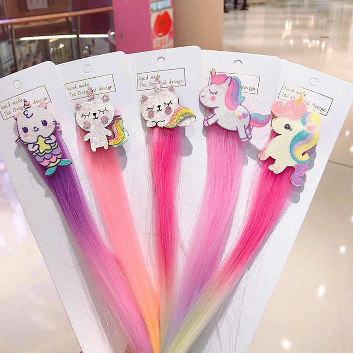 JP9-Jepitan Rambut Anak Palsu Warna Warni