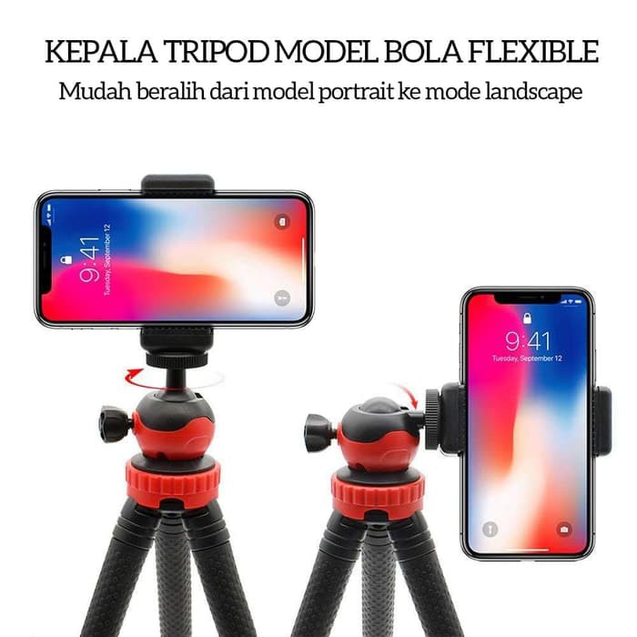 Tripod Holder Handphone dan Kamera Gorilla pod Flexible Jumbo JM-801 Free Holder U