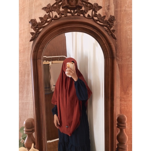 [COD] KHIMAR INSTAN SAFRA & CADAR by.Afraahijab | KHIMAR INSTAN SYARI | KHIMAR INSTAN MURAH-Terracota