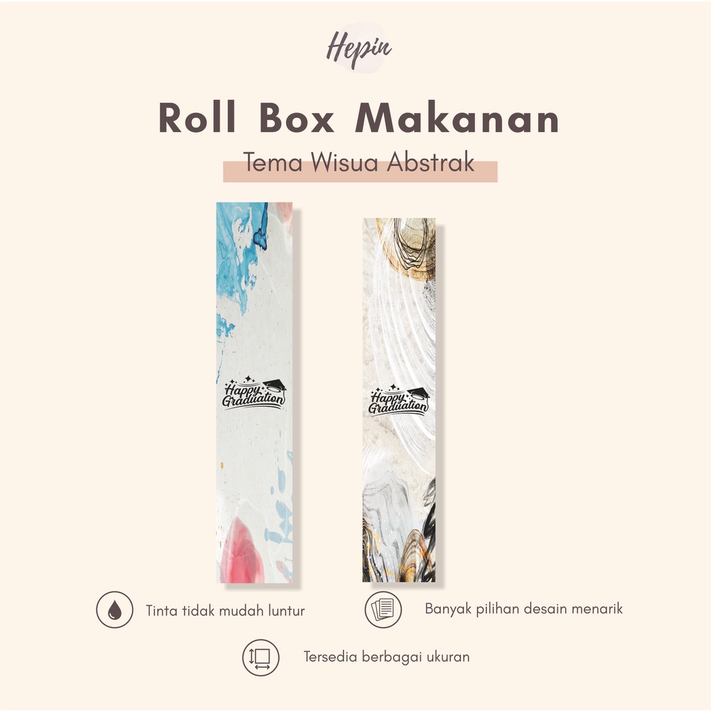 

roll box murah tema WISUDA ABSTRAK/label pengikat
