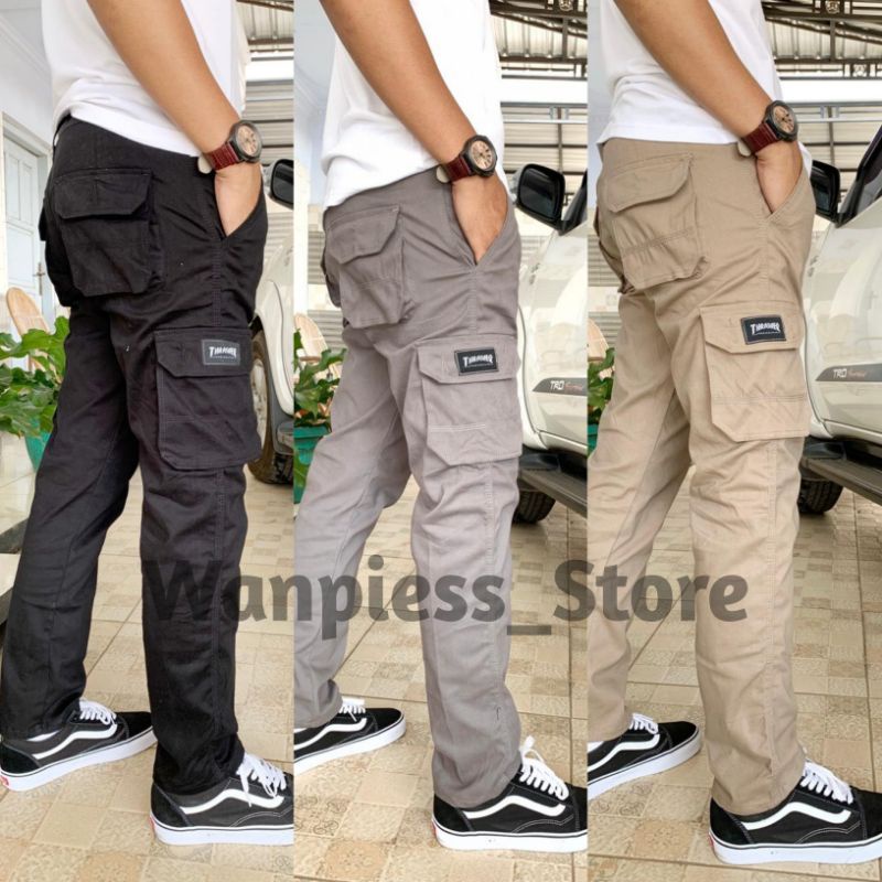 Best Seller Celana Cargo Dewasa Bisa COD Size 28-33 | KAIN TWILL STRECH PREMIUM