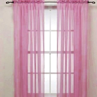 2020 New Tulle Modern Home Window Decoration Living Room Kitchen Transparent Curtains Solid Color Shopee Indonesia