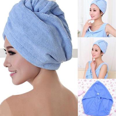 Magic Towel Microfiber Handuk Kepala Motif Polos Head Towel