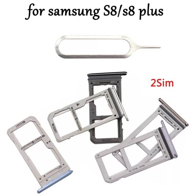 Sim tray dudukan sim Samsung Galaxy S8 G950 dual sim, S8 plus G955 dual Sim