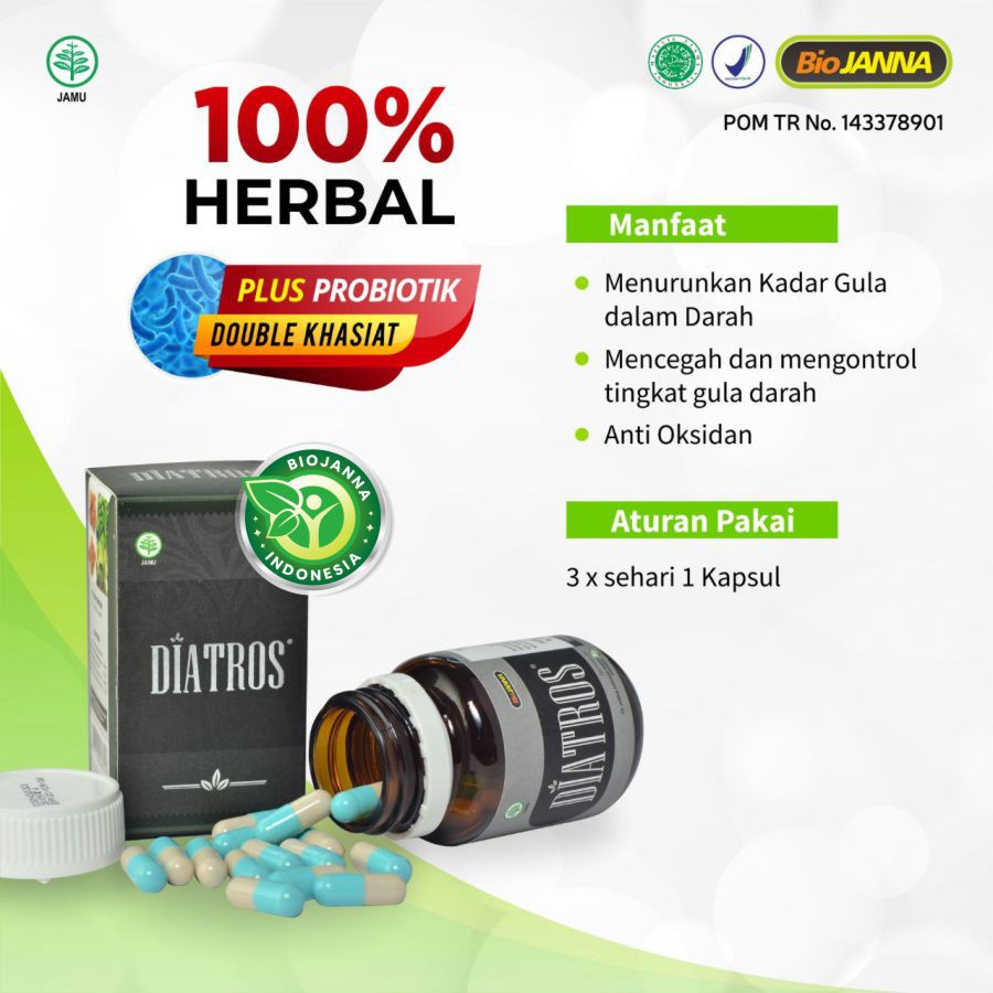 

Obat Herbal Gula Darah Tinggi (Herbal Anti Diabetes) - Diatros