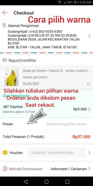 Khimar jilbab jumbo wiru pita pundak bahan kaos