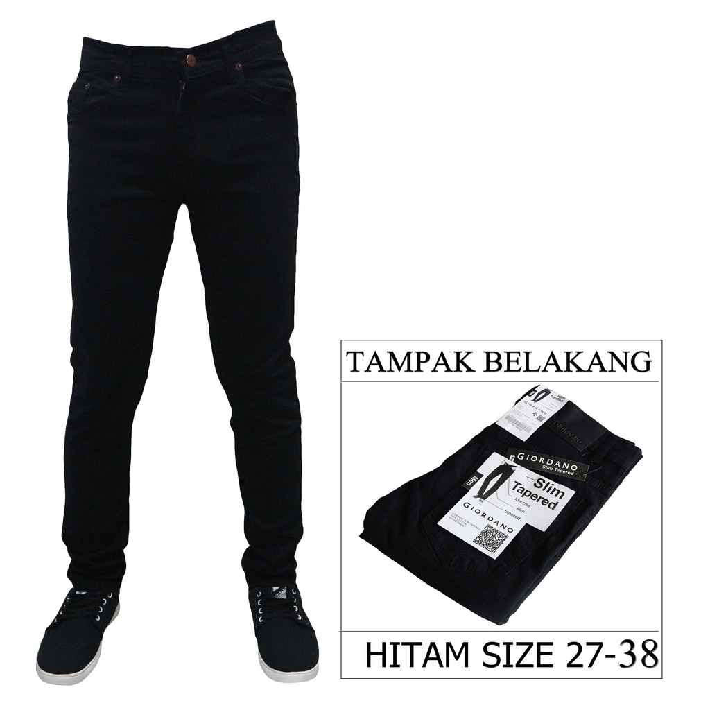 celana jeans hitam pensil pria cowok Skinny Slim fit Berkualitas