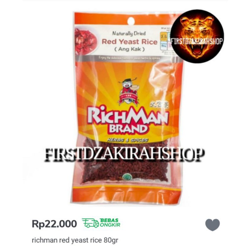 

Richman Red Yeast Rice 80gr