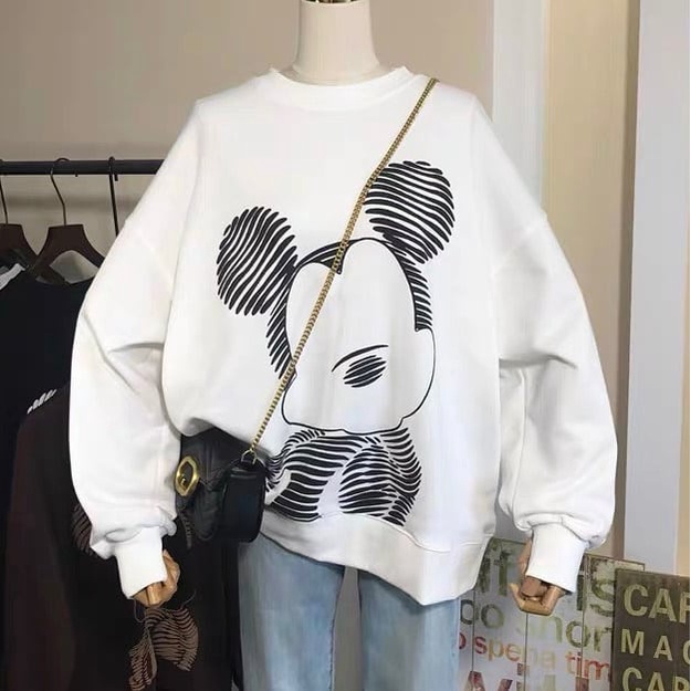 Sweater Crewneck wanita MICKEY