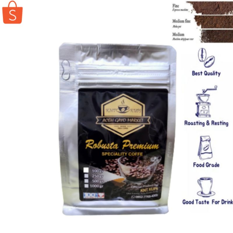 

KOPI ROBUSTA GAYO ACEH ASLI ORIGINAL 500gram BUBUK HALUS MURNI BIJI HITAM AMAN DI LAMBUNG OLEH OLEH KHAS TOKO OLSHOP BANDA ACEH DARI tanah RENCONG ACEH ASLI TERLARIS TERMURAH.