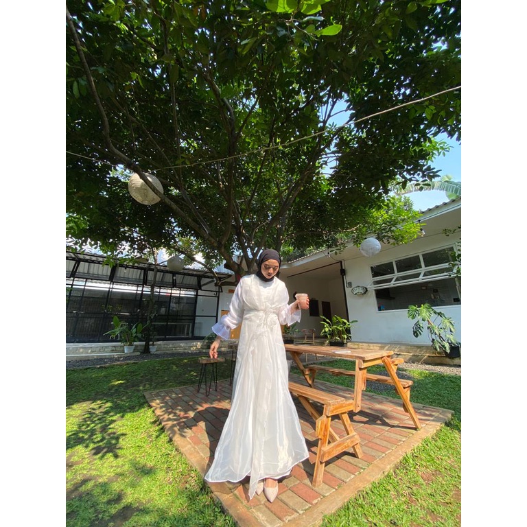 YURA Long Dress Baju Pesta FREE Outer Organza