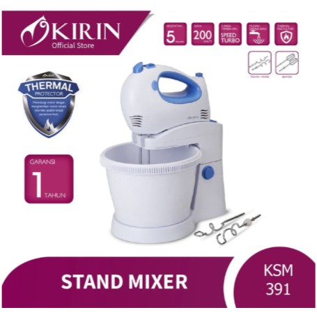 KIRIN Stand Mixer / Mixer Berdiri KSM-391 Pencampur Adonan KSM391