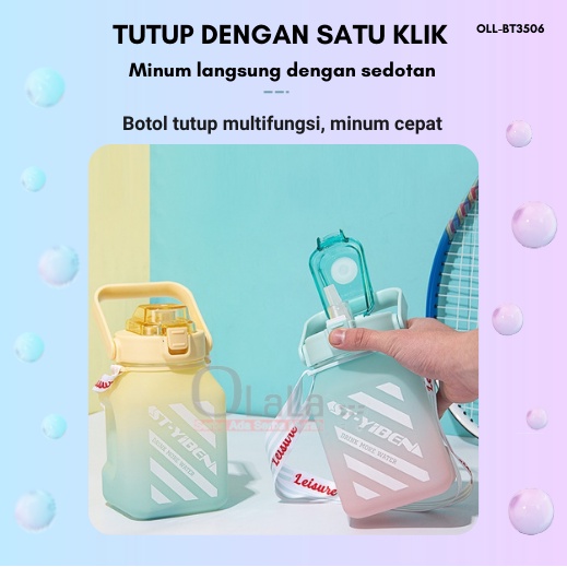 BOTOL MINUM MOTIVASI VIRAL KOTAK 1.3L BT-3506