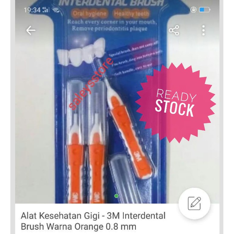 Sikat Gigi Elektrik - Sikat Gigi Bambu - Daiso Interdental Brush Alat Kesehatan Gigi - 3M