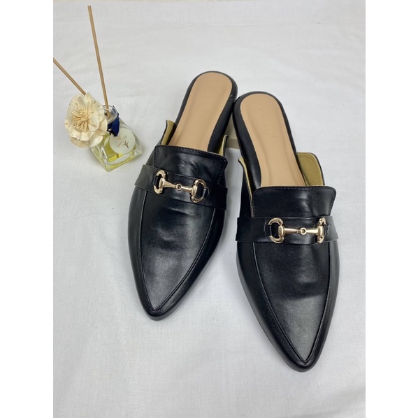 AURELL - Fidelya Mules Wanita Hak 3cm Bigsize 41-46 Garansi 60 Hari