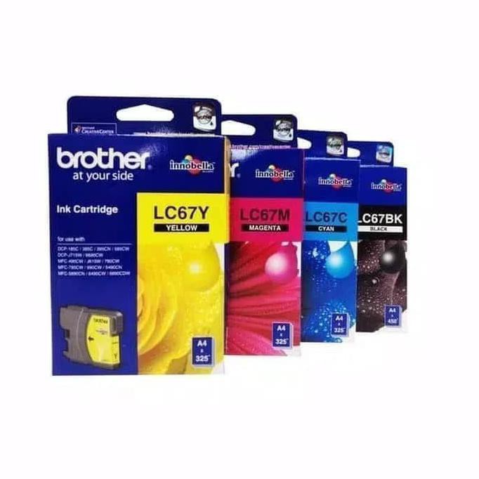 

PAKETAN TINTA BROTHER LC67 BLACK + LC67 COLOUR