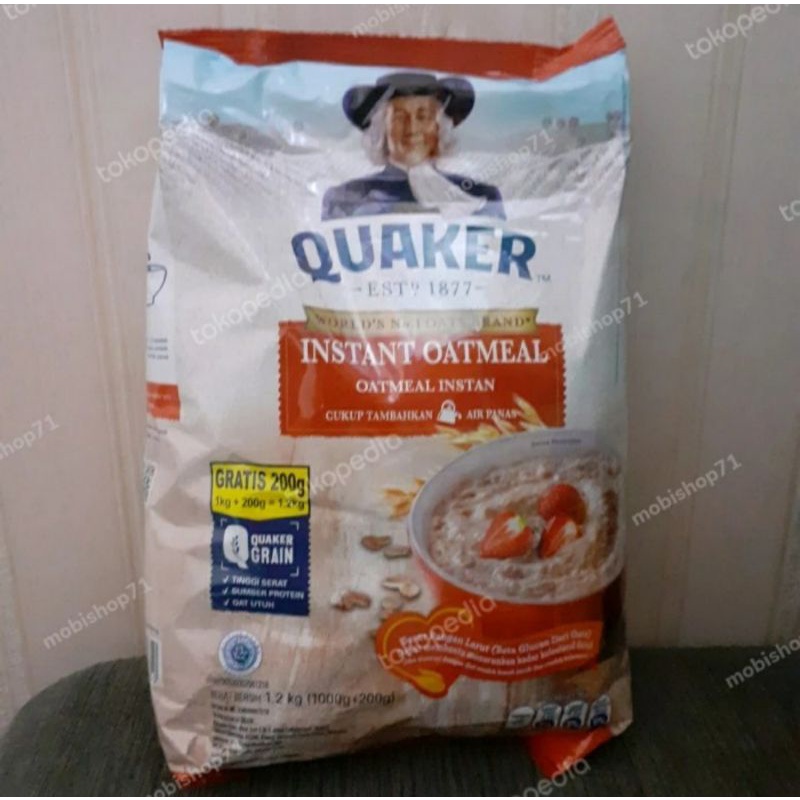 

Quaker Oat instant Oatmeal 1.2 Kg EXP JUNI 2026 TERBARU || BISA GOSEND