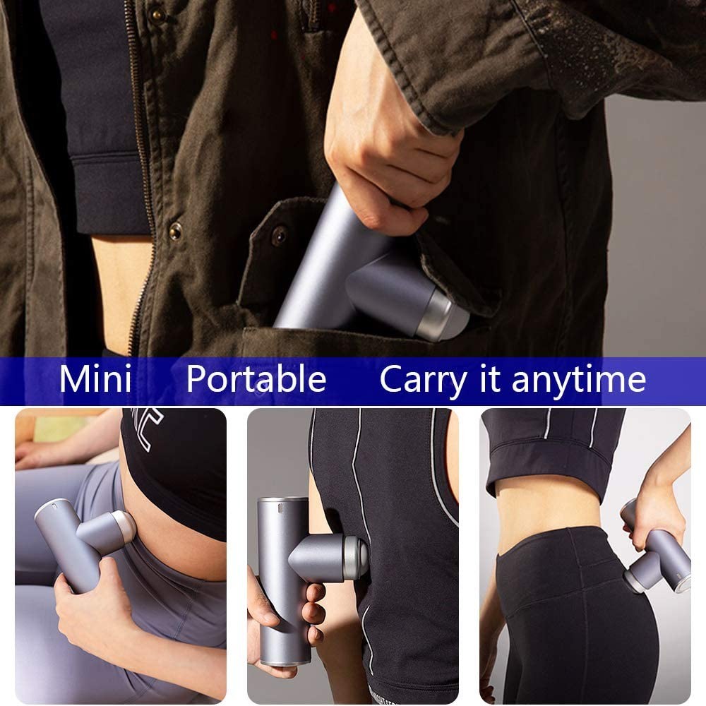 K8 - Mini Portable Ultra Light Fascia Gun Massager - Mesin Pijit 3 Kecepatan dengan Baterai 2600mAh