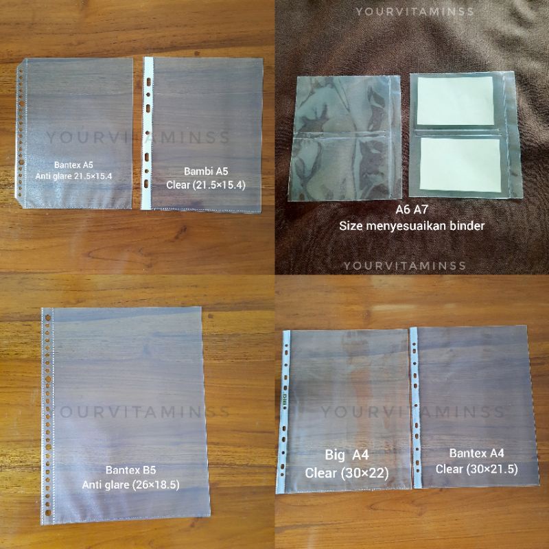 

Custom Sleeve Satuan A4 A5 A6 A7 B5 Bambi Big Bantex Photocard Postcard Collection