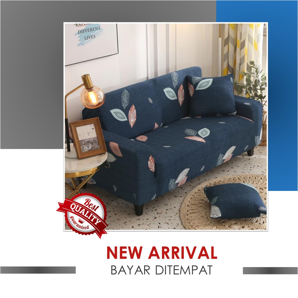Cover Sofa Motif Ukuran 1 2 3 Seater Sarung Sofa Elastis Murah Kualitas Terbaik