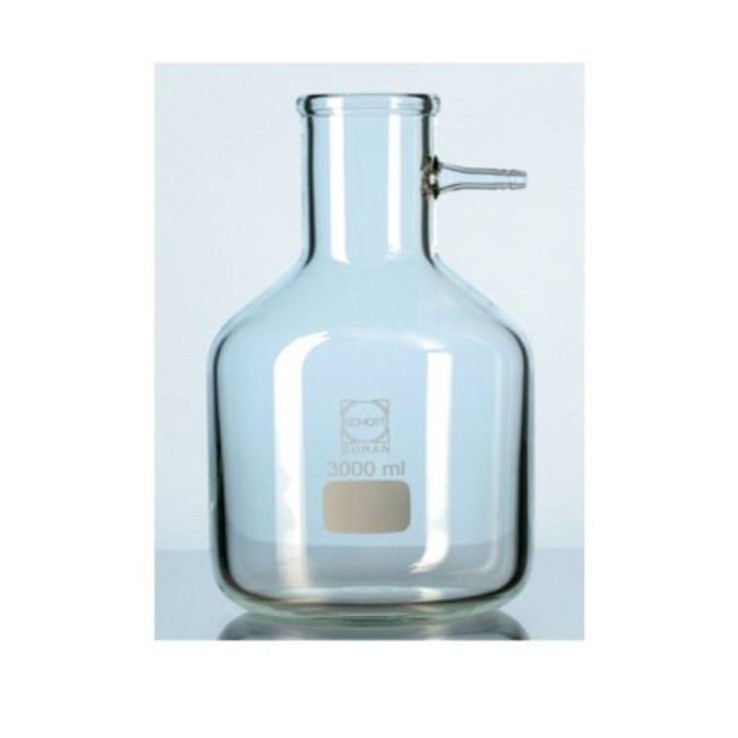 Jual FILTERING FLASK 3000mL Bottle Sharp Borosilicate Glass Erlenmeyer