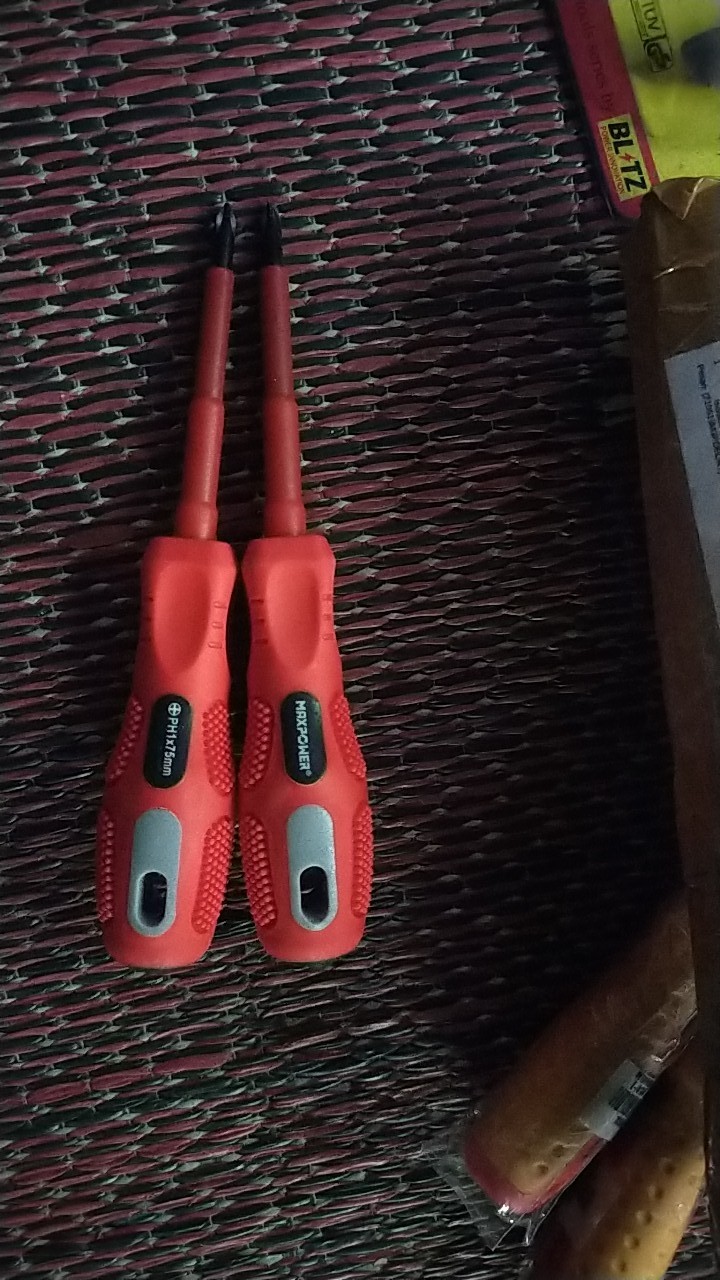 Obeng Listrik 7  Maxpower +ph1x75mm Isolator 1000v Screwdriver